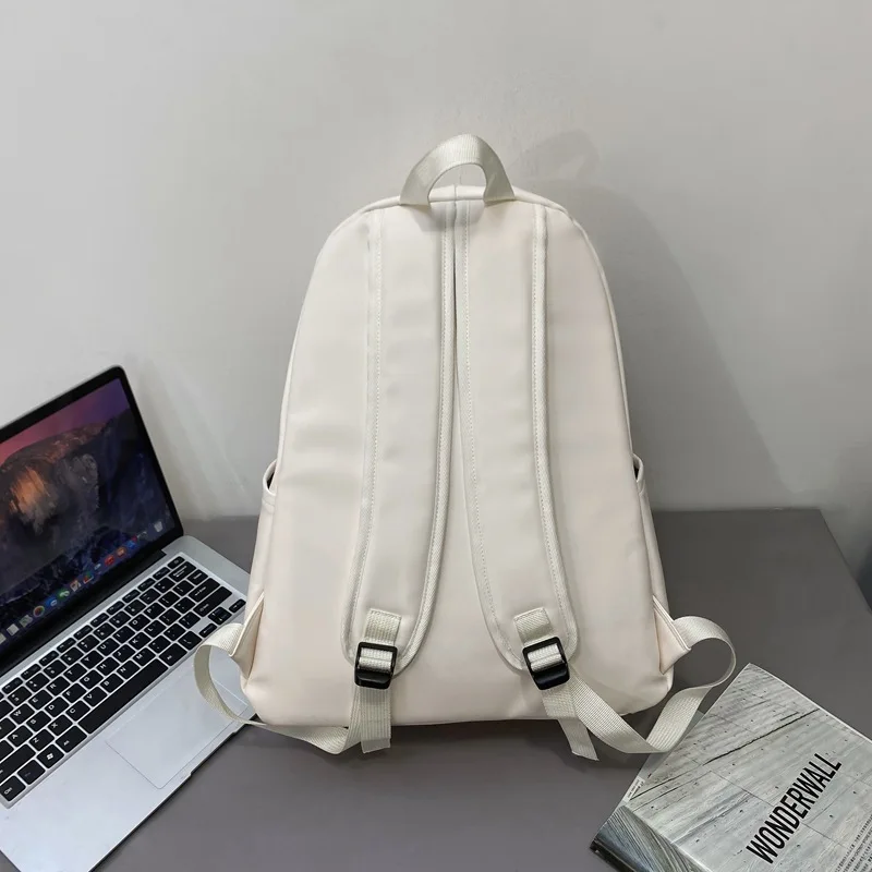 Harajuku ulzzang Style College Book Backpacks Retro Coffee Black Gray Soft PU Large Capacity Backpack Teenager Boy Girl Rucksack