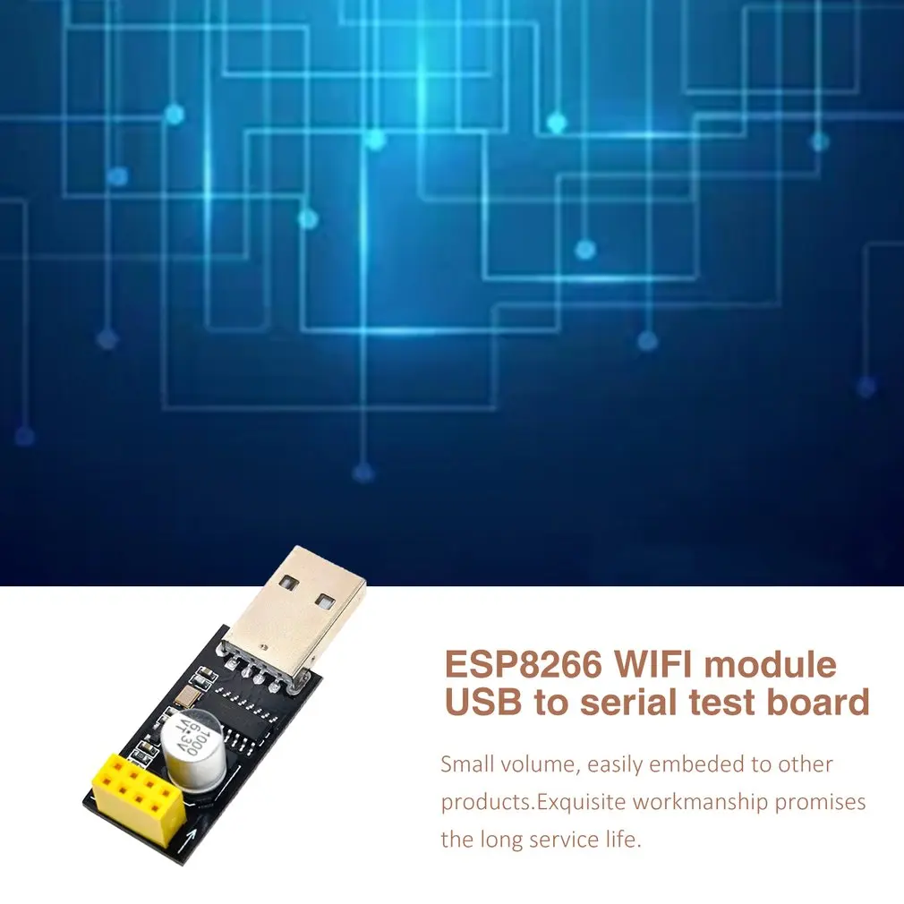 Usb To Esp8266 Serial Module 8266 Wifi Adapter High Speed CPU Ttl Wifi Module Esp-01 Ch340G Development Board Dropshipping