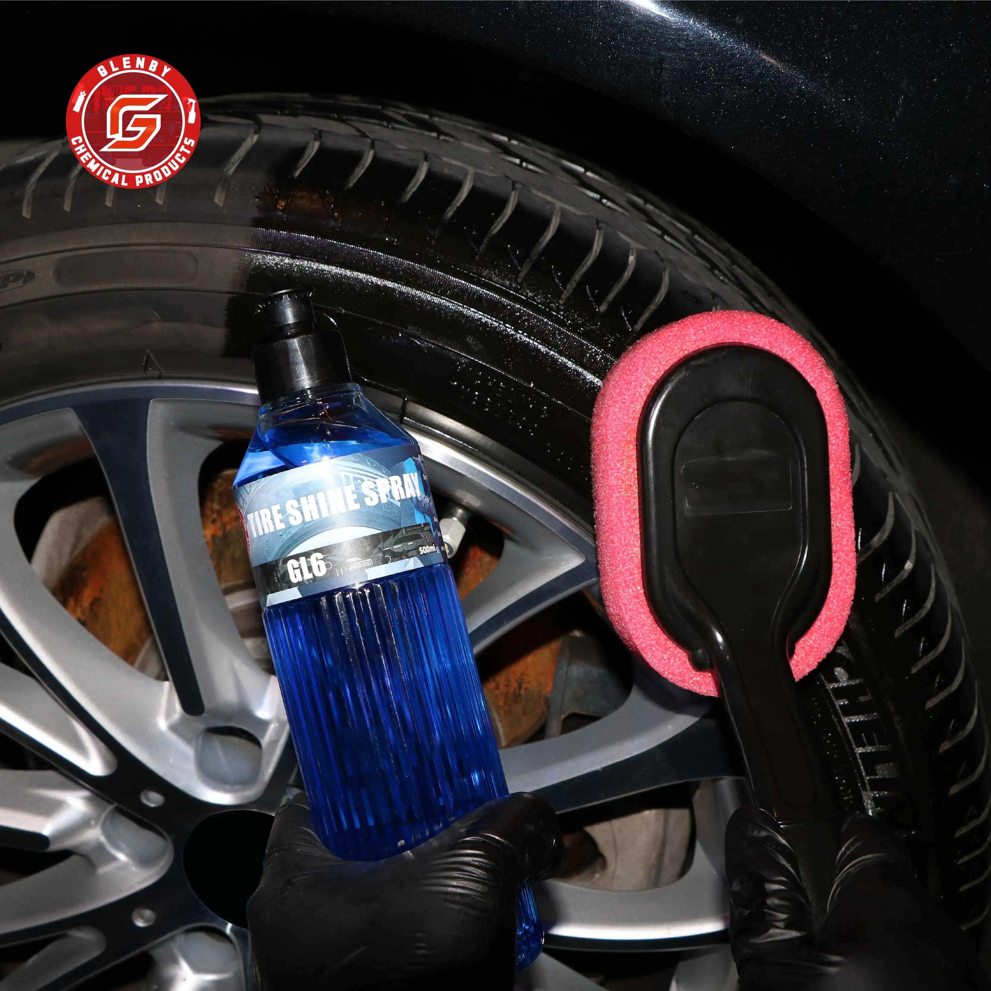 500 ml Black Wet Look Tire Shine Dressing,for a Whole New Level of Shine and Depth of Black,Safe for Cars,Trucks,Motorcycles,RVs