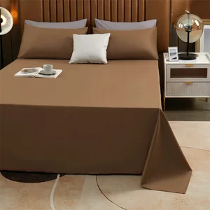 Lençol de algodão aloe simples, cor pura, peça única, para casa, amigável à pele, dormitório estudantil, lençol de cama individual e duplo 12 principais vendas haidasem bed sheet - №10