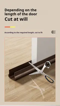 PVC flexibilní těsnění spodní části dveří, těsnicí páska pod dveřmi, těsnicí páska proti průvanu, nepromokavé těsnění, ochrana proti průvanu 10 nejlepší prodej Větrná zábrana na okno - №4