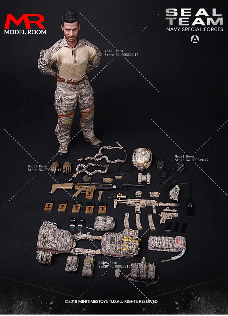 MINITIMES M012 1/6 US SEAL Team Navy Special Forces Soldier Action