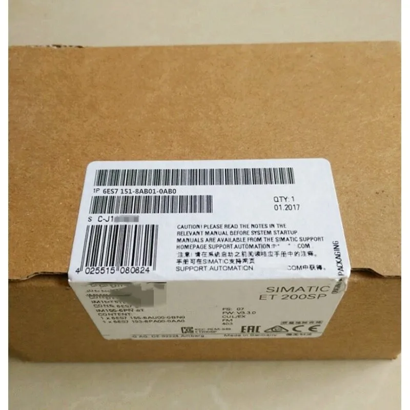 Módulo de interface original brandnew 6es7151-8ab01-0ab0 do módulo do controlador do plc de 100%