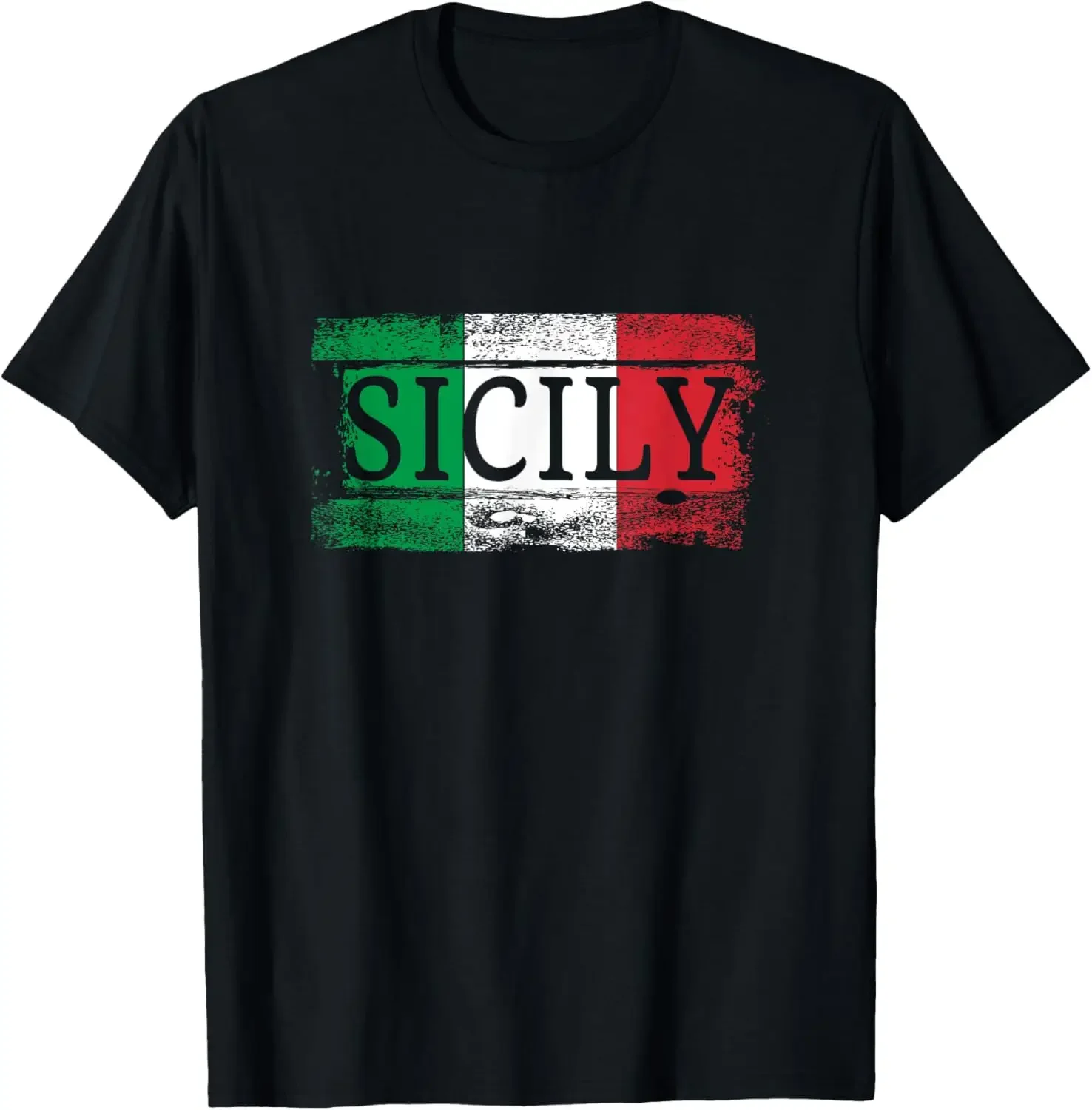 Europe Italy Vacation Travel I Sicily Sicilia Italian Flag T-Shirt