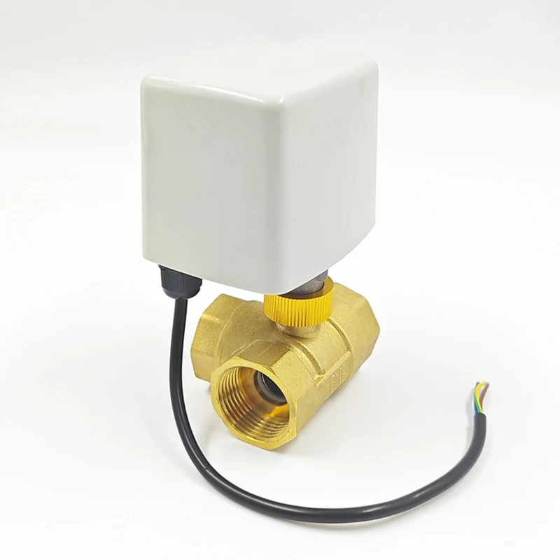 Acarps 3-Wege Motorisiertes Kugelventil 3-Draht 2-Steuerung T/L-Typ 1/2" 3/4" 1" 2" DN15-50 Messing HVAC Elektrisches Kugelventil 220V 24V 12V – Detail 9