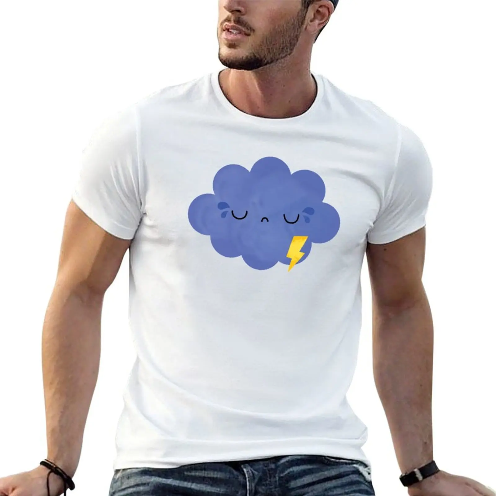 frustrated cloud T-Shirt funny shirt cotton kawaii clothes funny t shirts for men
