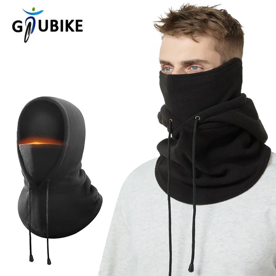 GTUBIKE Winter Thermal Ski Mask Full Face Head Coverings Snowboard Hooded Scarfs Outdoor Sports Cycling Headgear Balaclava