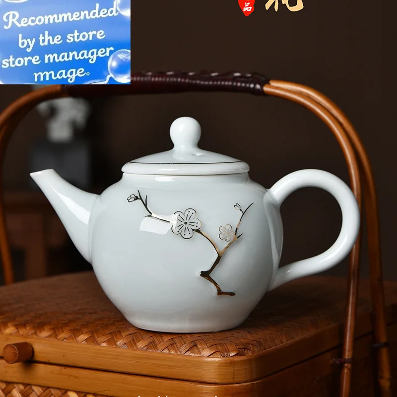 

Китайский чайник из селадона, традиционная керамическая чайная чашка ручной работы, гаваньская чашка, домашняя красота, заварочный чайник, аксессуары для чайной церемонии на заказ