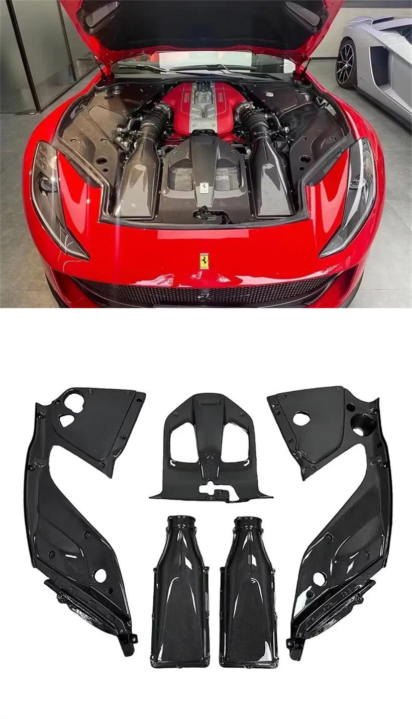 

Для Ferrari 812, OEM стиль, сухая крышка двигателя из углеродного волокна, аксессуары для салона автомобиля