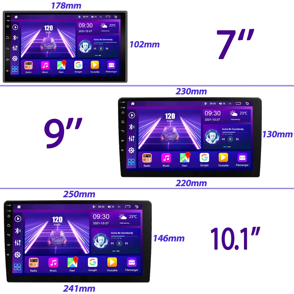 Eunavi 2 DIN samochód Radio odtwarzacz multimedialny z systemem Android GPS Stereo dla Toyota Volkswagen Hyundai Kia Nissan Honda Lada 2din