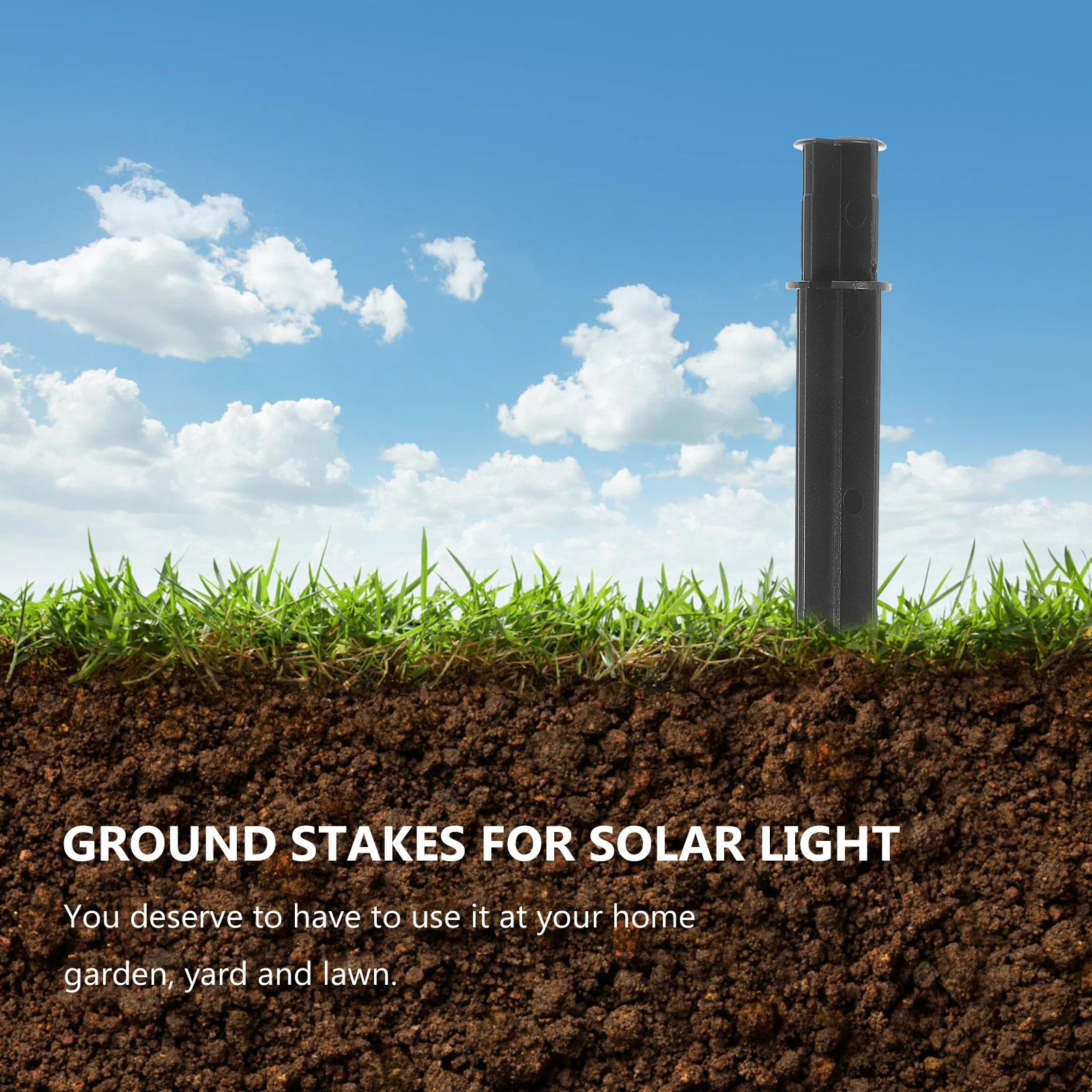

8 Pcs Solar Lawn Lamp Ground Stakes Replacement Plastic Garden Light Spikes Wind Resistant Outdoor Decoration for Solar