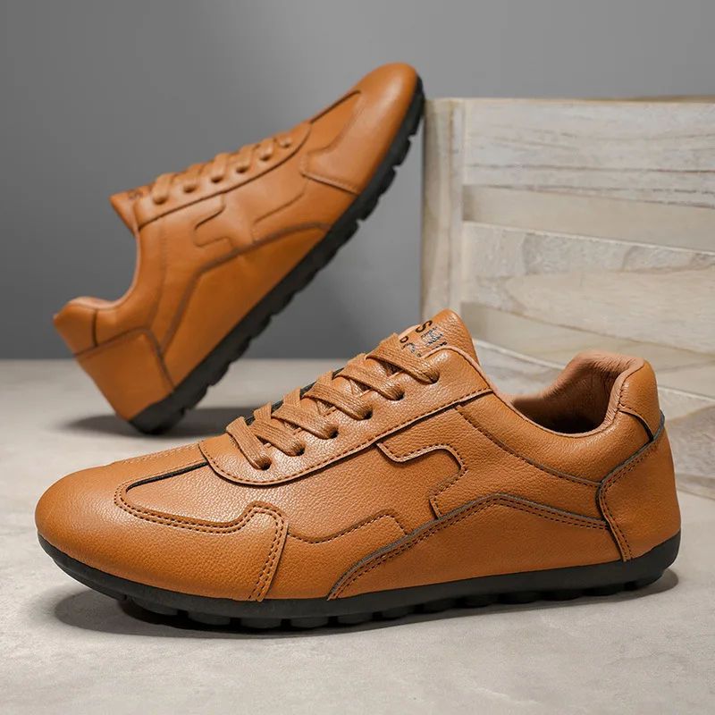 

New Men High Quality Lace-Up Comfortable Soft Sole Flatsshoes Outdoor Casual Breathable Man Sneakers Fitness Shoes Male Shoes
