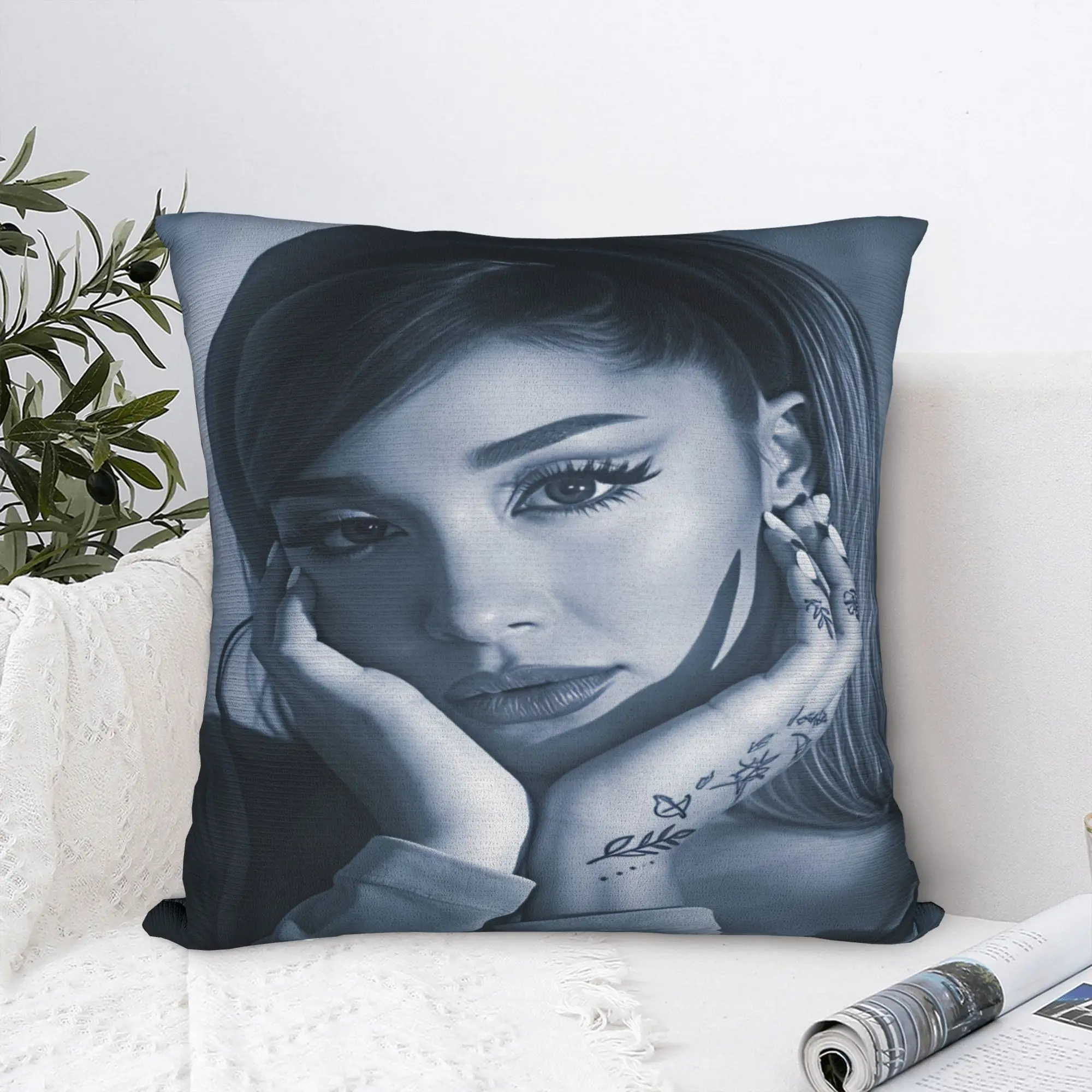 Arianas Grande  Pillow Cover  Fashion Pillow Case For Couch Sofa Bedroom Comfy Pillowcases Gift