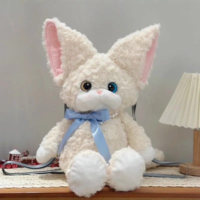 حقيبة تخزين محاكاة على شكل قطة ألمانية لعام 2026 لهدايا عيد ميلاد الفتيات، حزام كتف لطيف ورائع قابل للتعديل مصنوع يدويًا