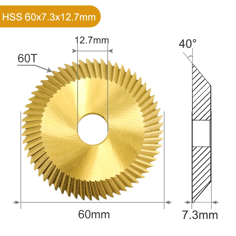 XCAN Key Machine Saw Blade Double Side HSS Key Cutter Milling Cutter for Copy Keys Duplicate Machine 60/70mm 60 80 Teeth