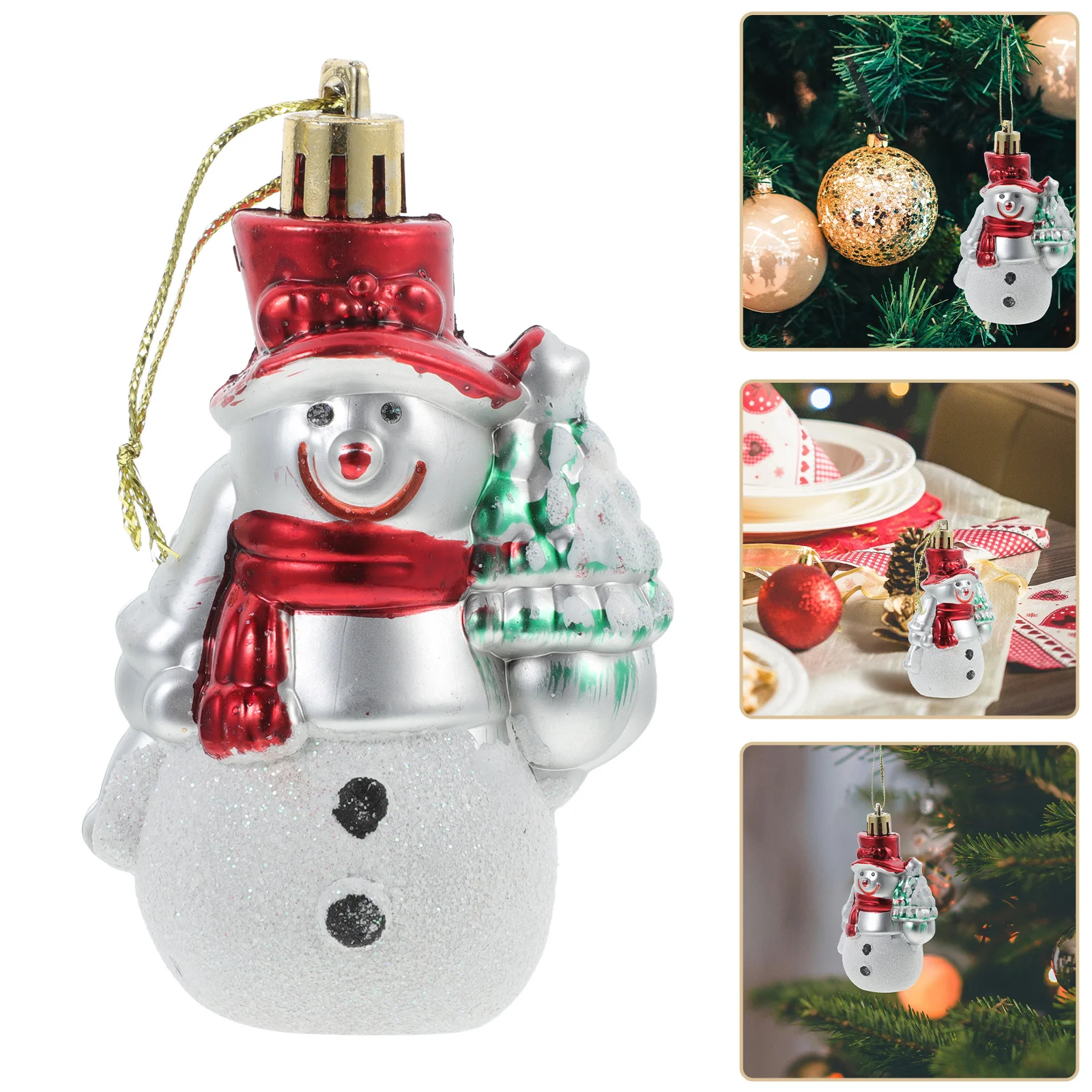 

4Pcs Christmas Tree Hanging Snowman Ornaments Xmas Pendant Decorations Xmas Party Decor Christmas Decorations Party Props