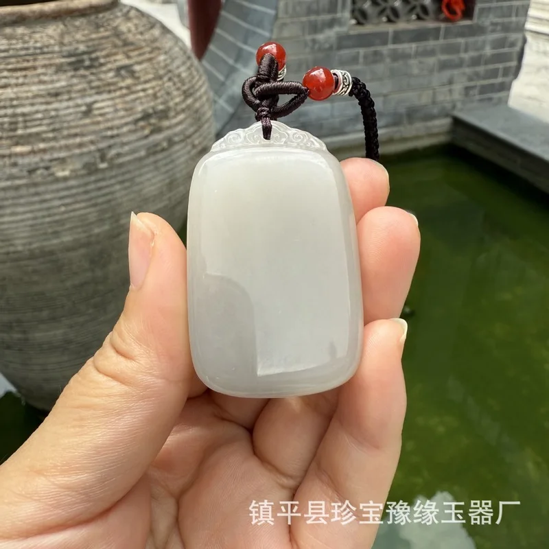 Natural Hotan Peace , Qinghai Material, Uninscribed Jade Pendant Men And Women