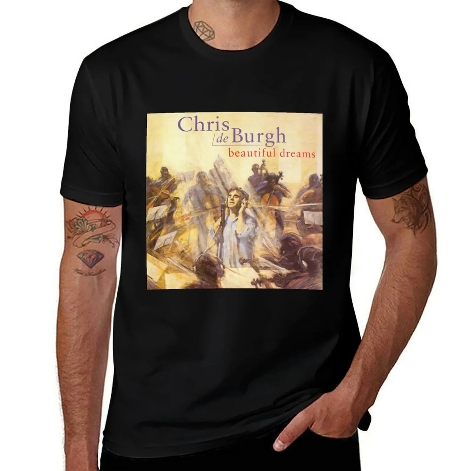 Chris de Burgh Beautiful dreams T-Shirt Big Size Short Sleeve Casual Top T-Shirt