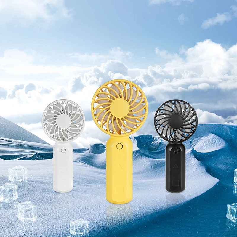 2023 New Portable Handheld Mini Air Cooling Fan with Rechargeable Battery Small Size Strong Wind USB Handy Air Cooler Fan