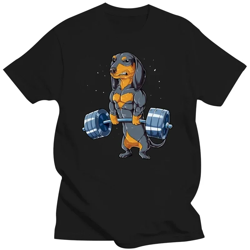 Camisetas divertidas de levantamiento de pesas de perro salchicha para gimnasio, ropa informal con imágenes, regalos de cumpleaños de manga corta, camiseta de verano para mujer Y2K