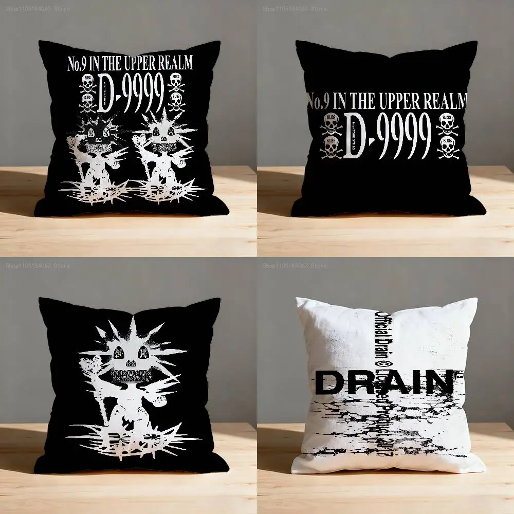 

Drain Gang No 9 IN THE UPPER REALM Pillow Case For Sofa Decor Car Office Room Printing Cushion Cover Decorations and Protector