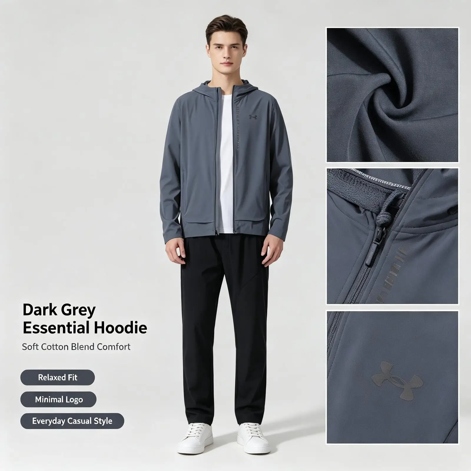 Under Armour Men's Sportswear Fitness Training Running Workout Woven Hooded Jacket Top 1376794-025