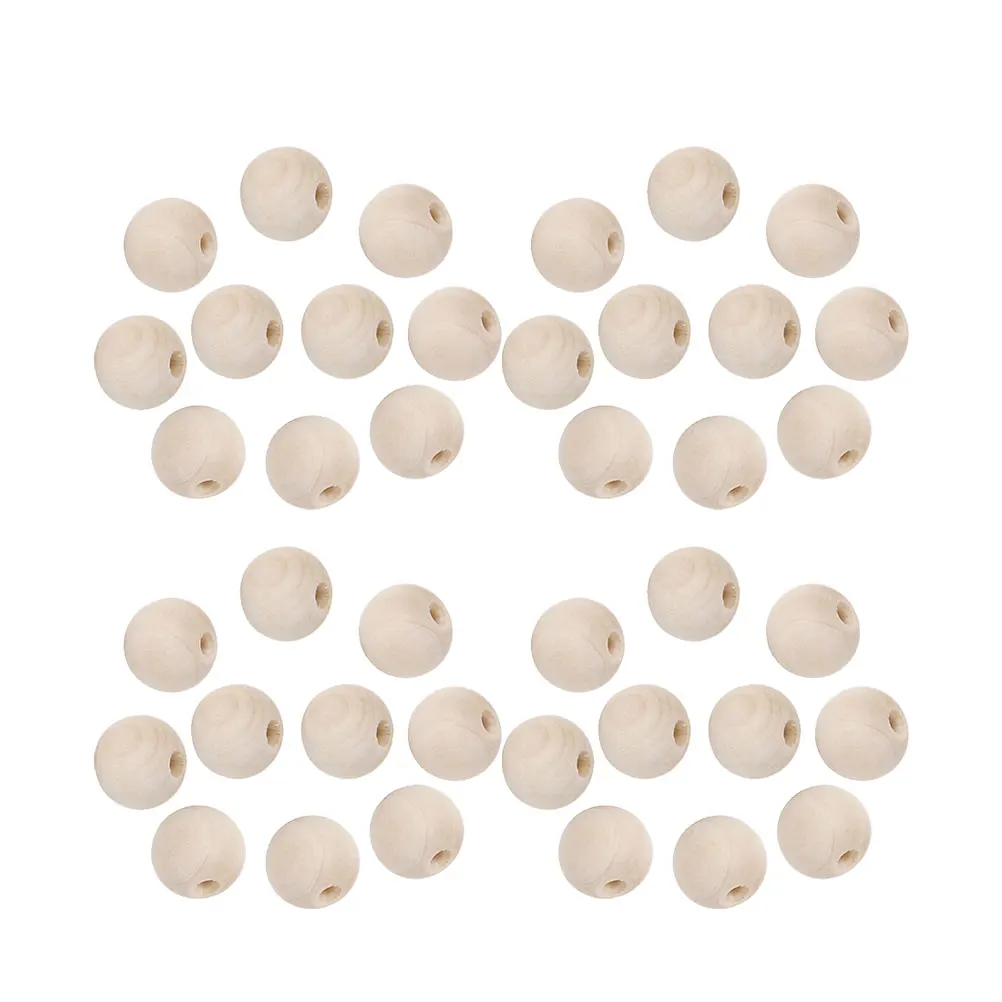 

600 шт. деревянных бусин, круглые, однотонные, для рукоделия, изготовления украшений, браслетов, ожерелий, брелоков, для дома