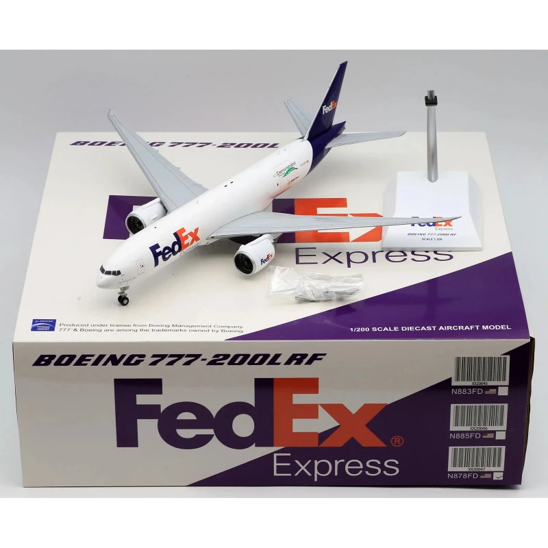 1:200 Diecast Alloy Plane FedEx Boeing 777-200LRF 