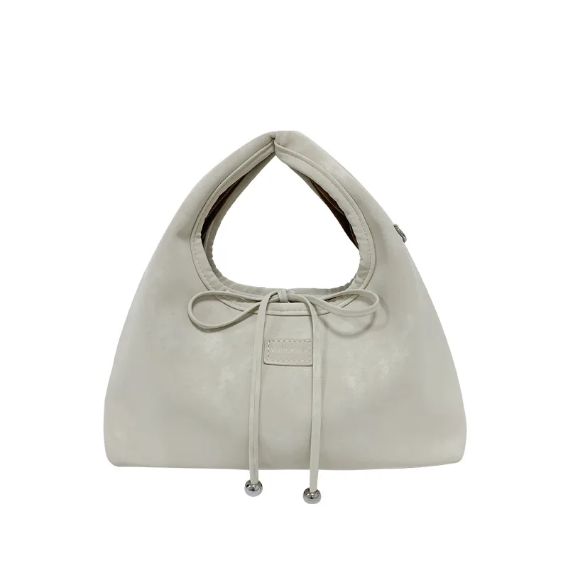 2025, nieuwe vintage suède mini-tas voor dames, zachte schoudertas, retro handtas met verenlicht, chic en compact