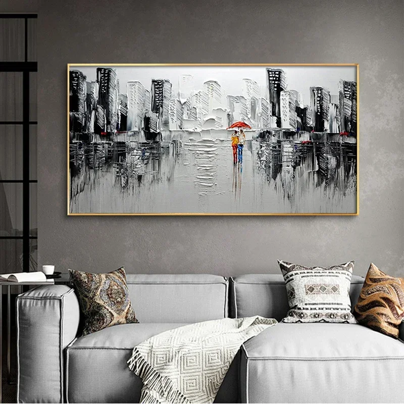 

584958 Frame Abstract Modern City DIY Painting By Numbers Acrylic Paint On Canvas Wall Art Picture For Living Room 60x120cm