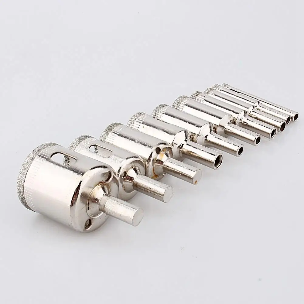 10 PCS Hole Saw Drill Bit Set for Tile Ceramic Glass DIY Tool Accessories 6-30mm Cutting Bits