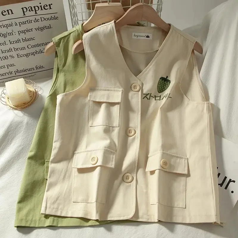 

Весенне-осеннее женское пальто без рукавов для отдыха, корейский женский жилет с вышивкой, верхняя куртка, женский свободный жилет большого размера 4XL, верхняя одежда