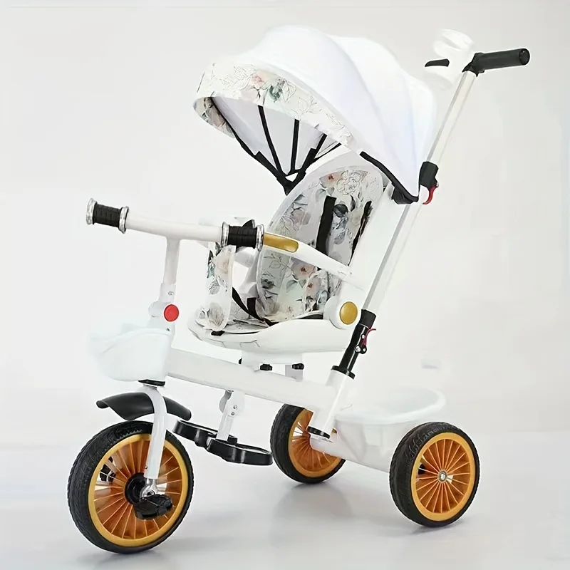 دراجات ثلاثية العجلات للأطفال، مقاعد دوارة، عربات أطفال، يمكن الجلوس أو الاستلقاء، عربات أطفال بثلاث عجلات