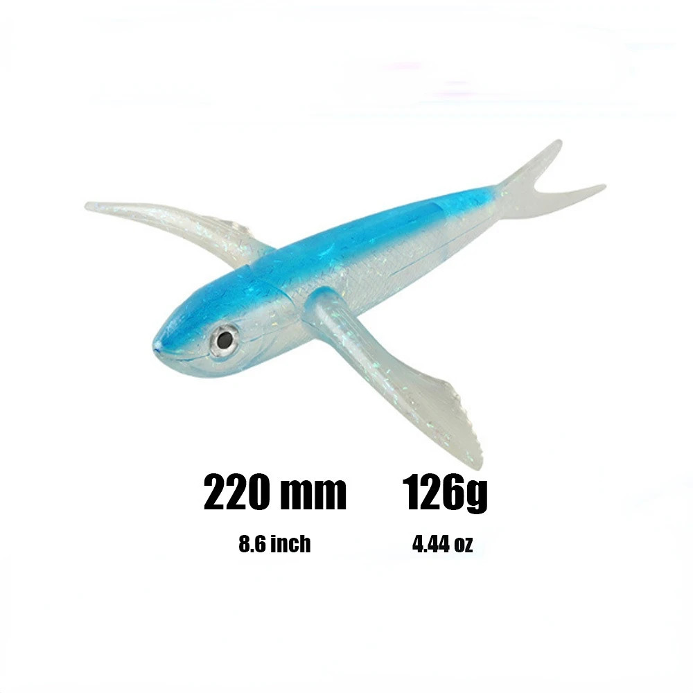 TAIGEK 22cm 126g Lure Bionic Soft Lure Saltwater Fishing Lure Lure banana fish  trout lure  plastic fishing lure  holographic