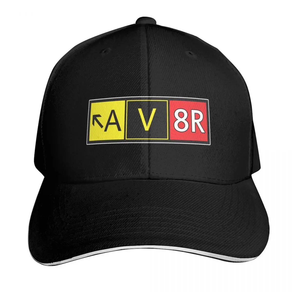 

AV8R Aiport Taxi Way Sign for Aviation Lovers and Aircraft Enthusiasts Baseball Cap Hat Beach Luxury Woman Men's