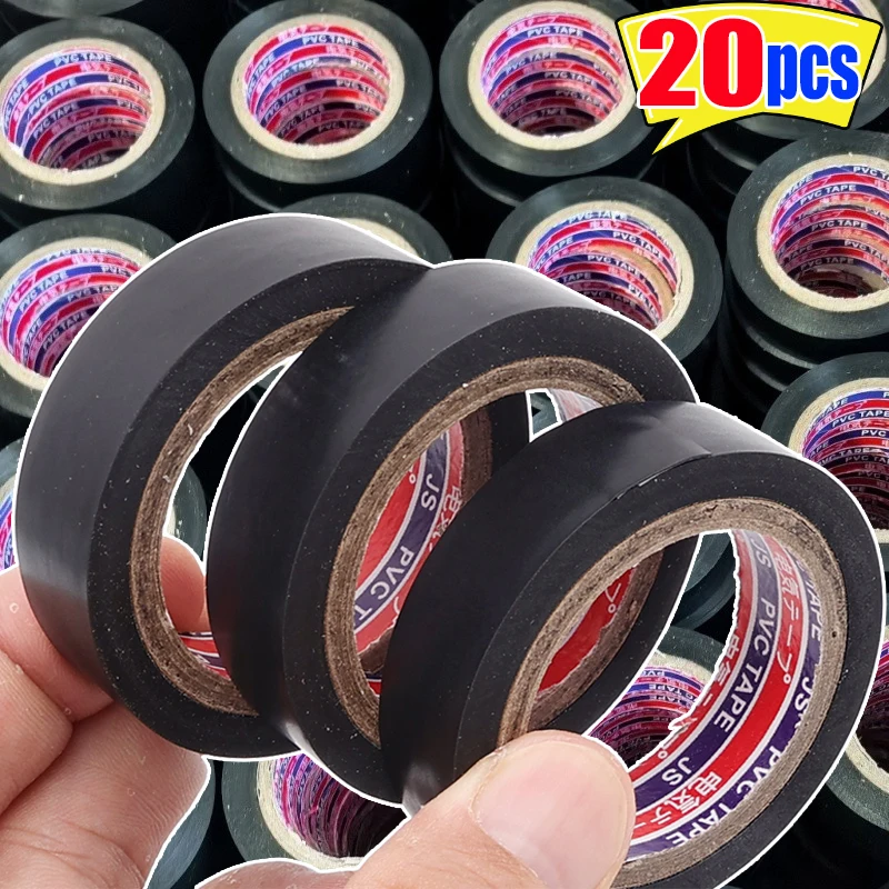 

Black Flame Retardant Electrical Tapes Insulation Industrial Wiring PVC Sticky Tapes Waterproof Self-adhesive Electrical Tape