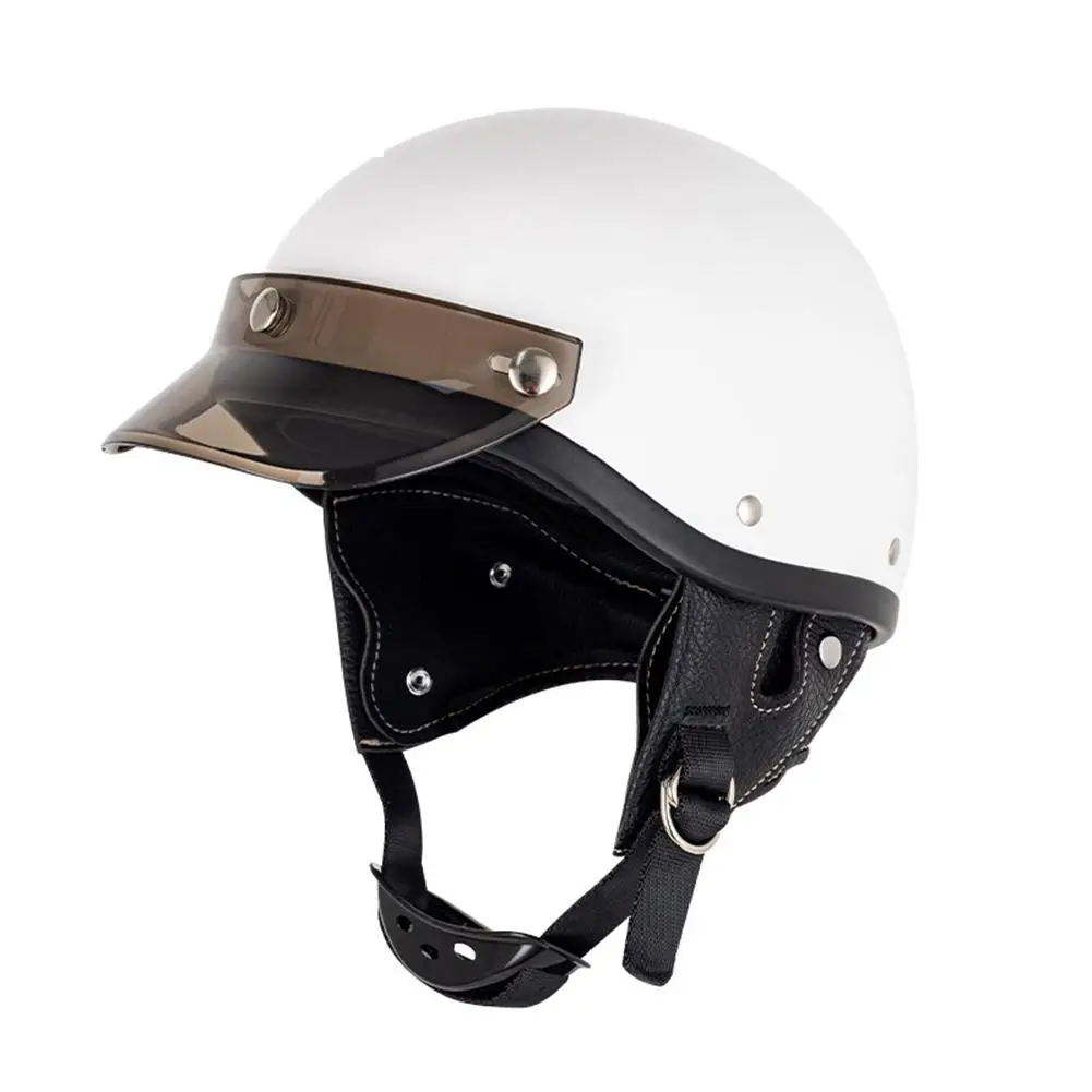 Motorcycle Helmet Sun Shade Protector 3 Snap-Button Retro Open Face Flip Up Down Shield Visor Modified Parts