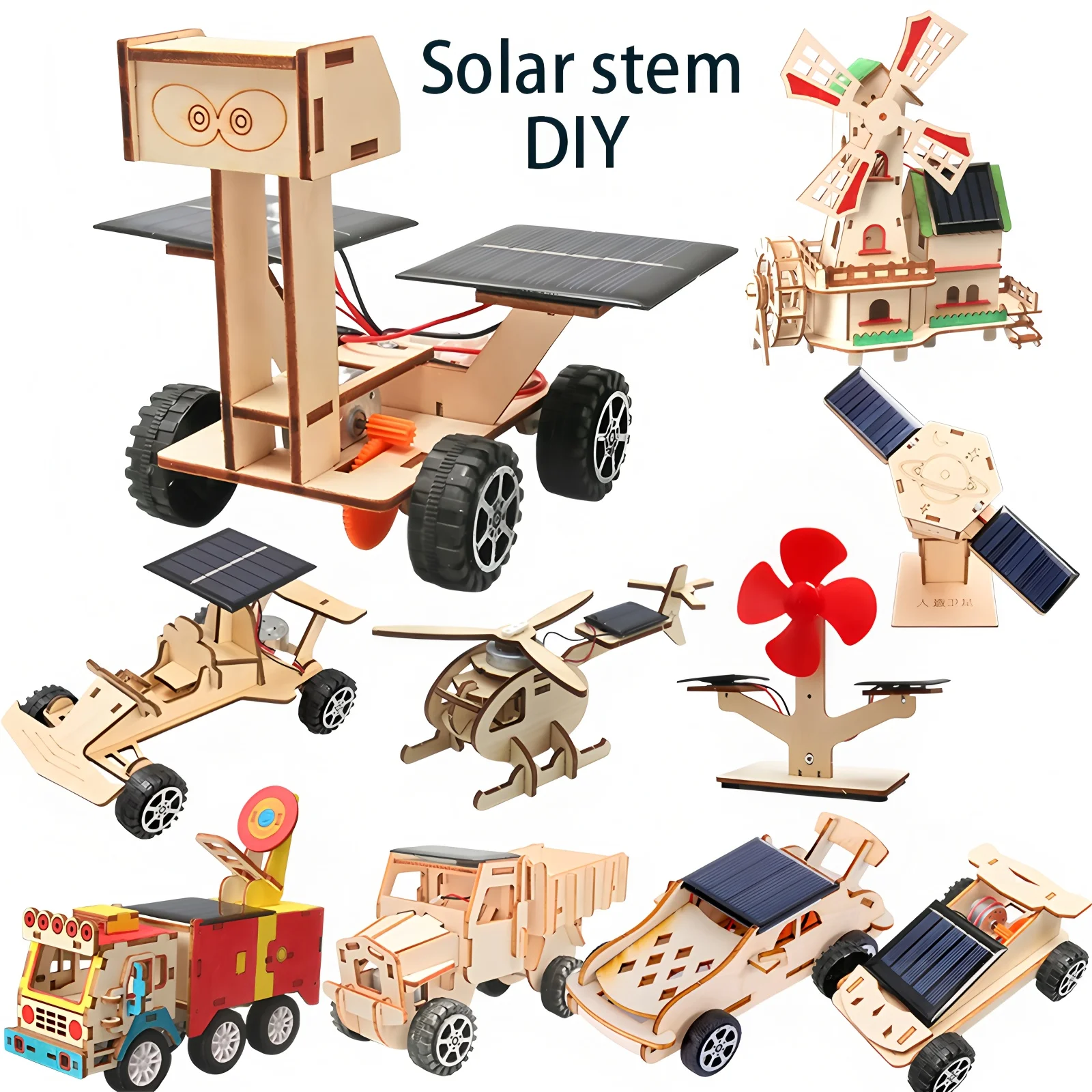 Juguetes de bricolaje para experimentos científicos y educativos infantiles, modelos ensamblados a mano, rompecabezas de madera 3d, juguetes científicos y educativos.