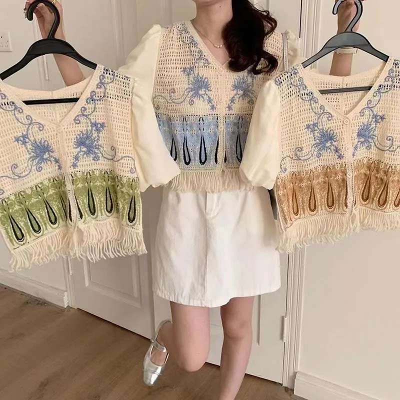 مملة العسل الصيف الخامس الرقبة سليم تصميم تحسس قميص المطرزة الجوف قصيرة الأكمام قميص المرأة موضة جديدة هيم شرابة المرأة #6