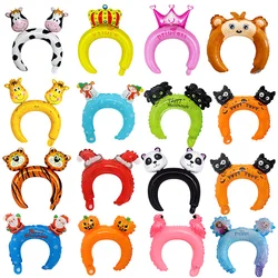 Festival Season Cartoon Aluminum Film Headband Balloon Tiger Year Party Rabbit Unicorn Make Monster Decoration Headband 5pcs