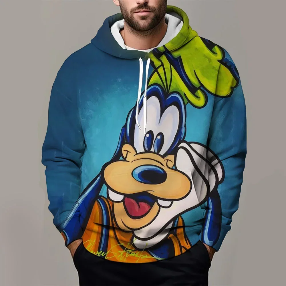 Disney Cartoon Men's and Women's Hoodies 3D Printed Puppy Pluto Pattern Children's Hoodies Fashion Street Style Casual Sweaters