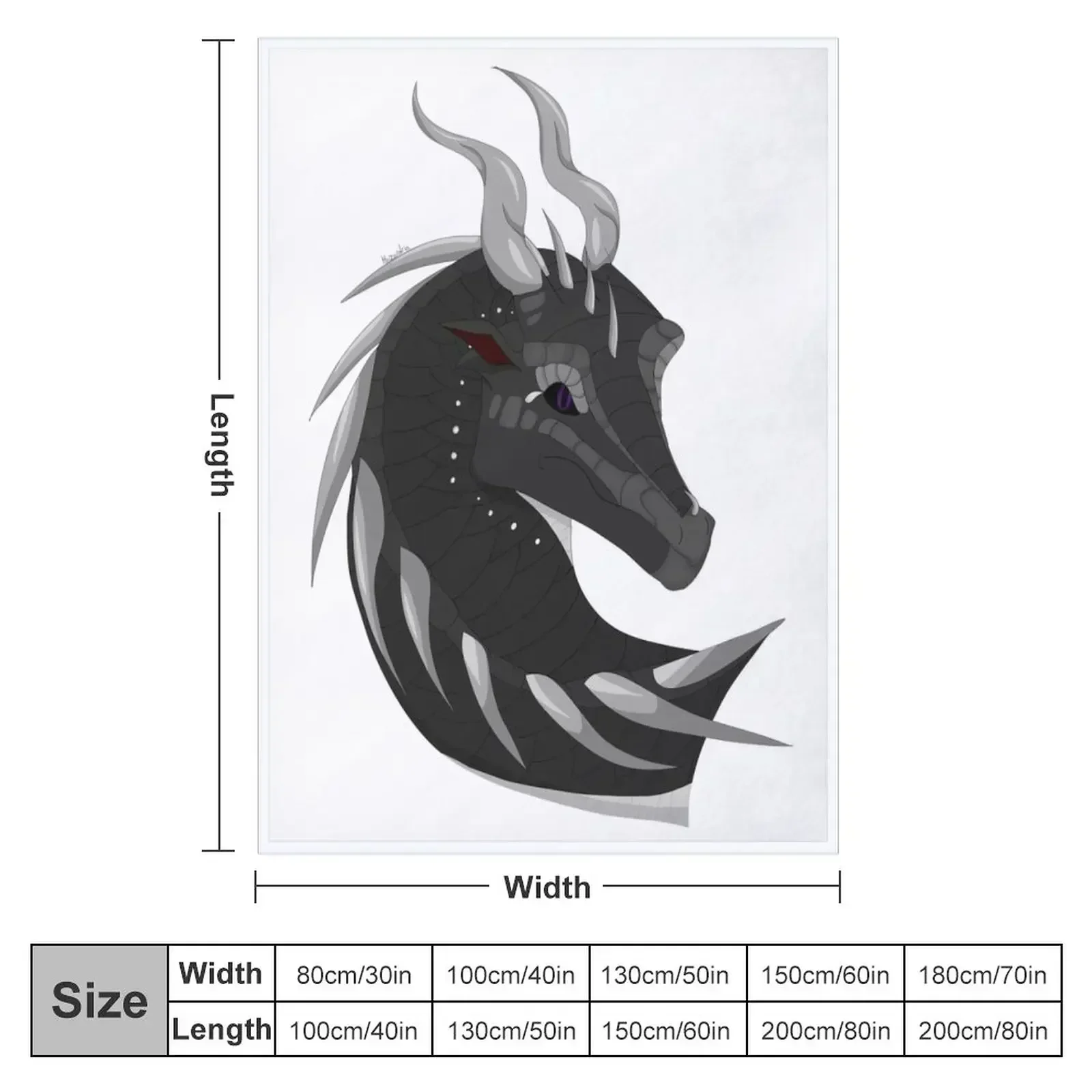 Darkstalker - Wings of Fire Throw Blanket Bed Beautifuls Luxury Designer Thins Extra Large Throw Soft Big Blankets