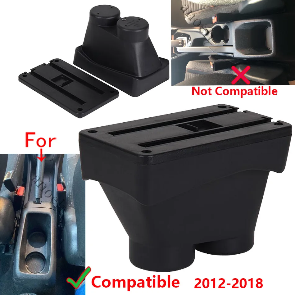 For Peugeot 208 Armrest Box Car Storage Box Armrest Car Accessories Retrofit Parts Interior Details Curved Surface 2012-2018