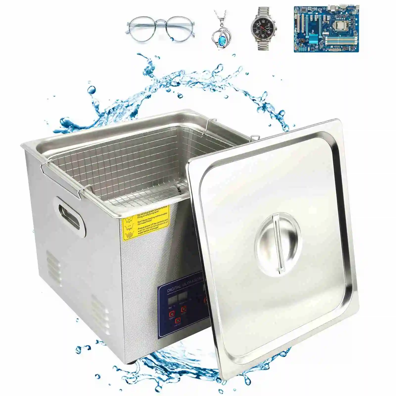 15L Digital Ultra   Bath Cleaning Heater Timer PS‑60A  Ultrasonic Cleaning Timer