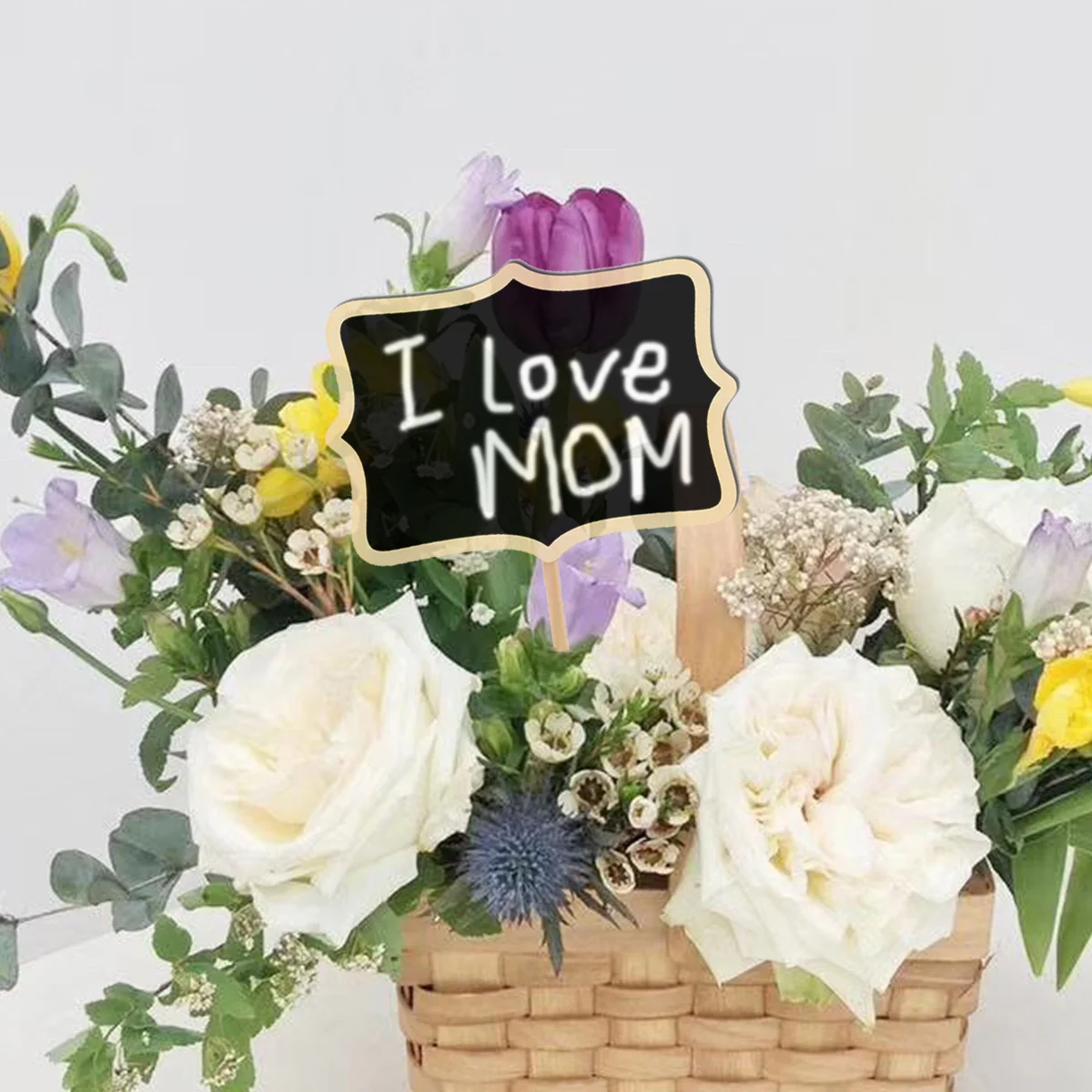 20pcs Wooden Chalkboard Toppers Mini Message Signs Light Garden Plant Labels Wedding Party Decoration Christmas Kids
