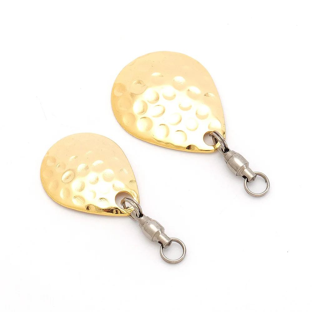 100pcs Fishing Supplies Lure spoon DIY Connector Spinners Sequins Brass Drop type Accessories Metal Vib Hard bait Assist Pesca