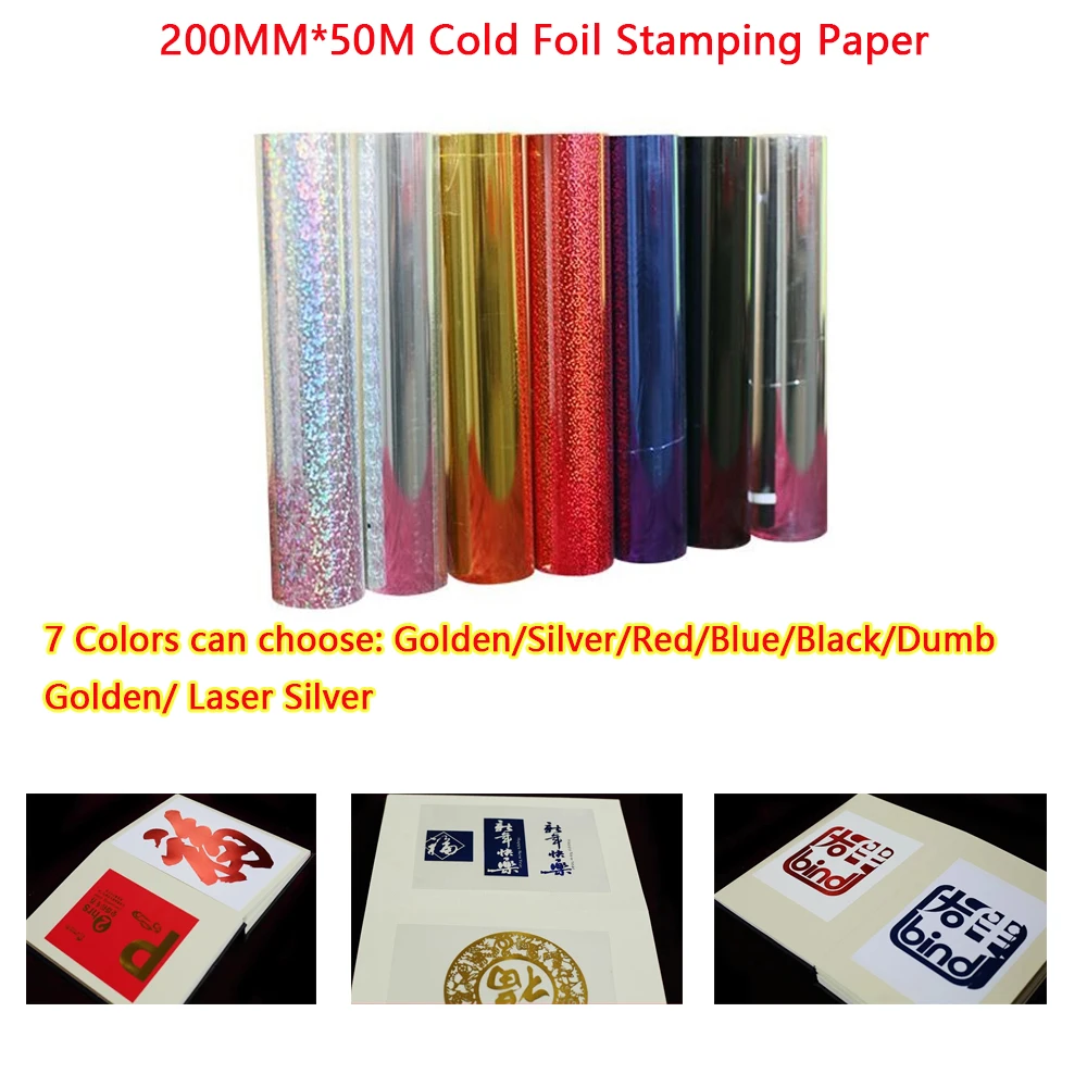 

Low temperature Hot Stamping Paper Width 200MM Length 50M Original Cold Foil Stamping Paper for LY 200/400ABCD Stamp Machine