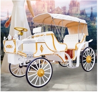 Horse Rickshaw Royal Type Electric Tricycle Mobile Outside Cart Prinss Cinderella Pumpkin Car Luxury Carriage Double Row Seat