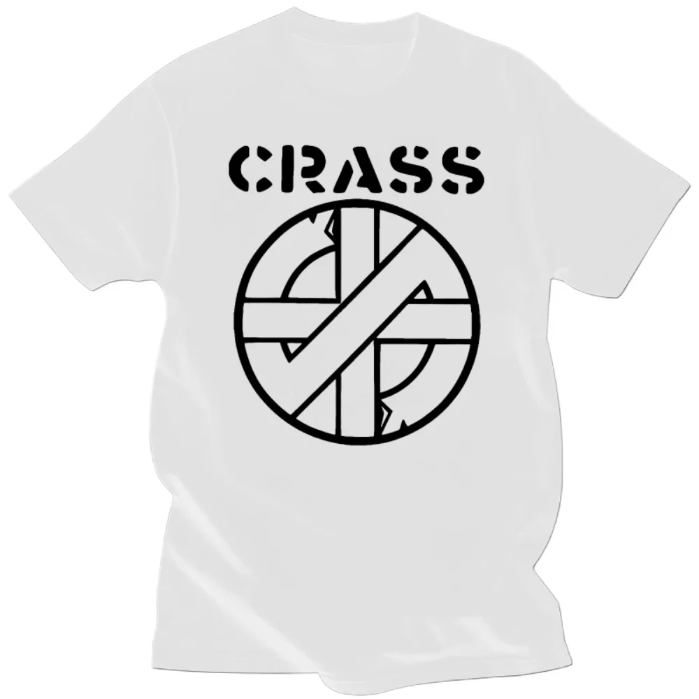 Top estivi abbigliamento uomo Crass Anarcho Punk Band Logo uomo donna t-shirt t-shirt