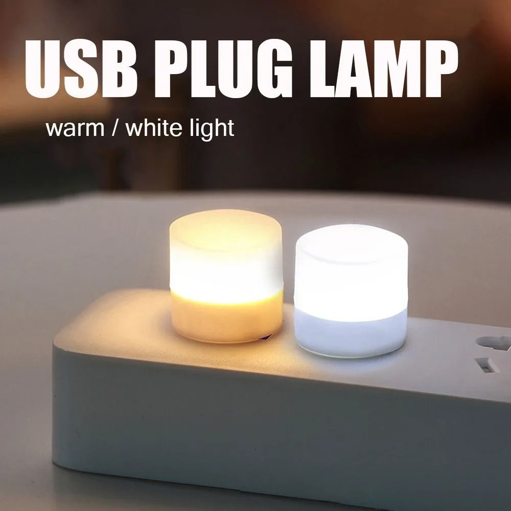 High Quality Portable USB Night Lamp LED Super Bright LED Light Mobile Power Charging LED Eye Protection Plug Lamp Computer